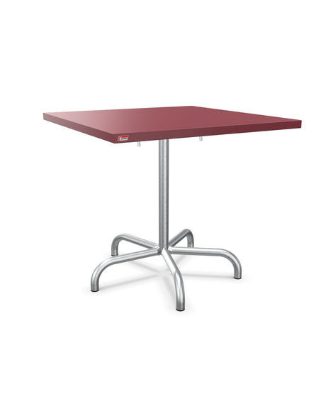 Schaffner Säntis Table repas rabattable 80x80cm Bordeaux 38 Galvanisé à chaud 02 