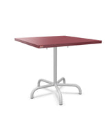 Schaffner Säntis Table repas rabattable 80x80cm Bordeaux 38 Gris Argent 78 