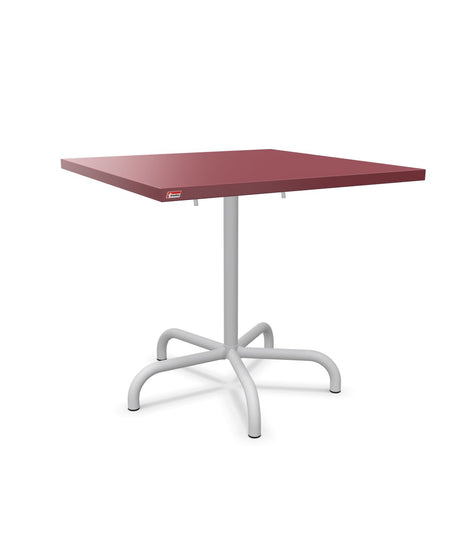 Schaffner Säntis Table repas rabattable 80x80cm Bordeaux 38 Gris Argent 78 