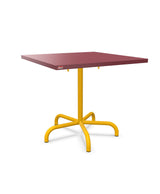 Schaffner Säntis Table repas rabattable 80x80cm Bordeaux 38 Jaune 11 