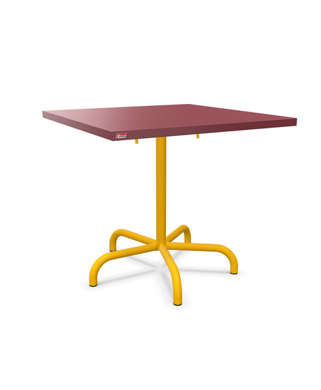 Schaffner Säntis Table repas rabattable 80x80cm Bordeaux 38 Jaune 11 