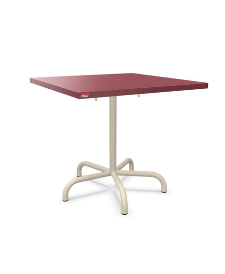 Schaffner Säntis Table repas rabattable 80x80cm Bordeaux 38 Sable Pastel 15 