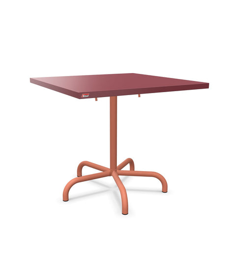 Schaffner Säntis Table repas rabattable 80x80cm Bordeaux 38 Terracotta 84 