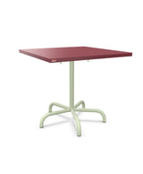 Schaffner Säntis Table repas rabattable 80x80cm Bordeaux 38 Vert Pastel 64 