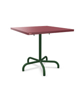 Schaffner Säntis Table repas rabattable 80x80cm Bordeaux 38 Vert Sapin 66 
