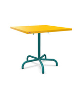 Schaffner Säntis Table repas rabattable 80x80cm Jaune 11 Bleu Kali 56 