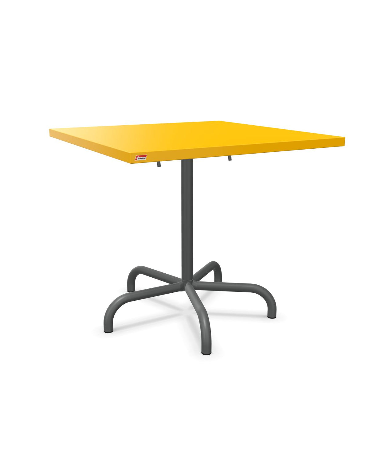 Schaffner Säntis Table repas rabattable 80x80cm Jaune 11 Graphite 73 