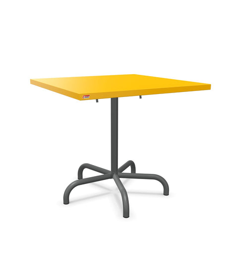 Schaffner Säntis Table repas rabattable 80x80cm Jaune 11 Graphite 73 