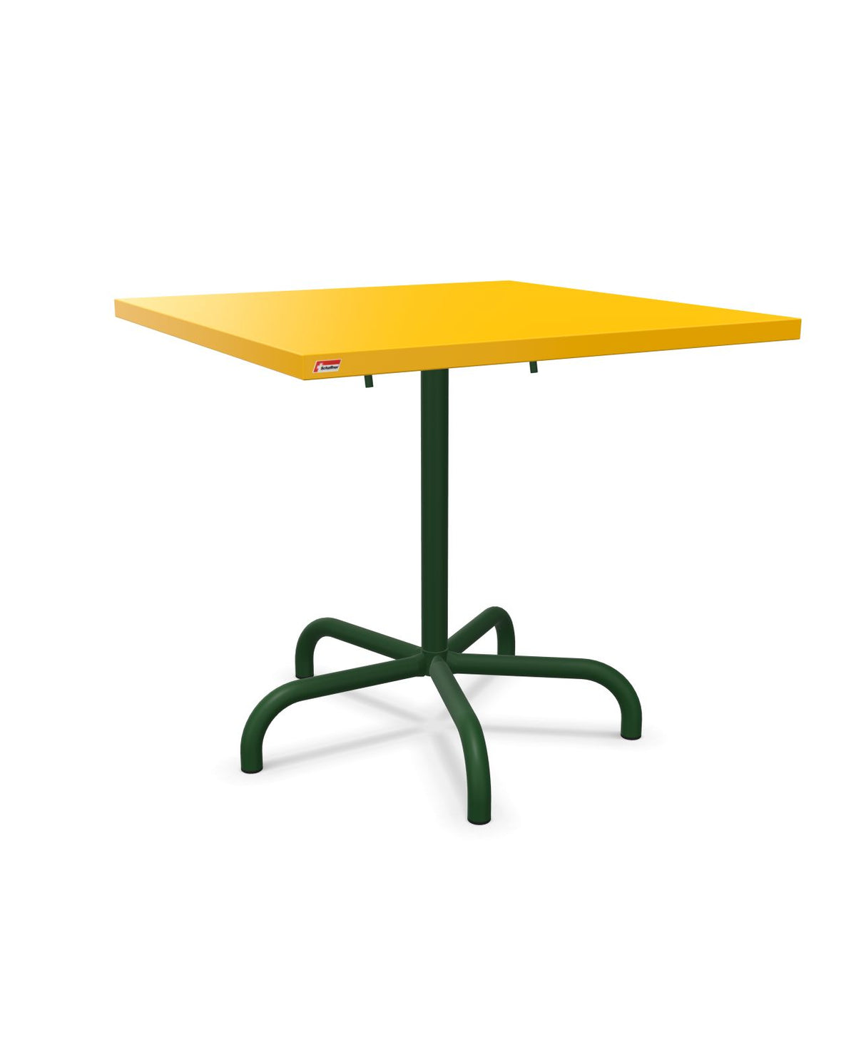 Schaffner Säntis Table repas rabattable 80x80cm Jaune 11 Vert Sapin 66 
