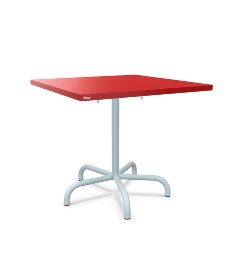 Schaffner Säntis Table repas rabattable 80x80cm Rouge 30 Bleu Pastel 51 