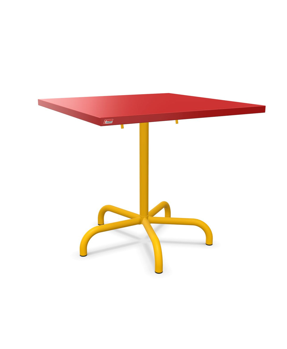 Schaffner Säntis Table repas rabattable 80x80cm Rouge 30 Jaune 11 