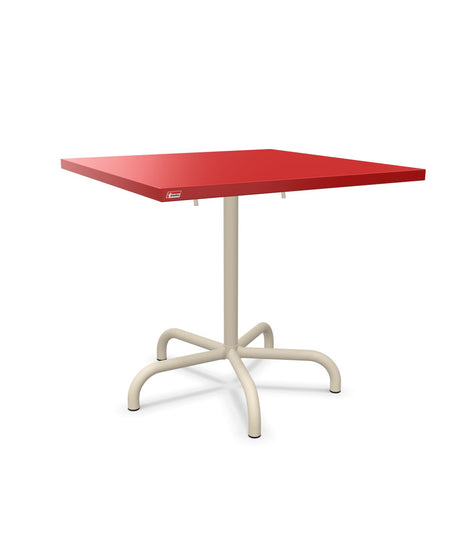 Schaffner Säntis Table repas rabattable 80x80cm Rouge 30 Sable Pastel 15 