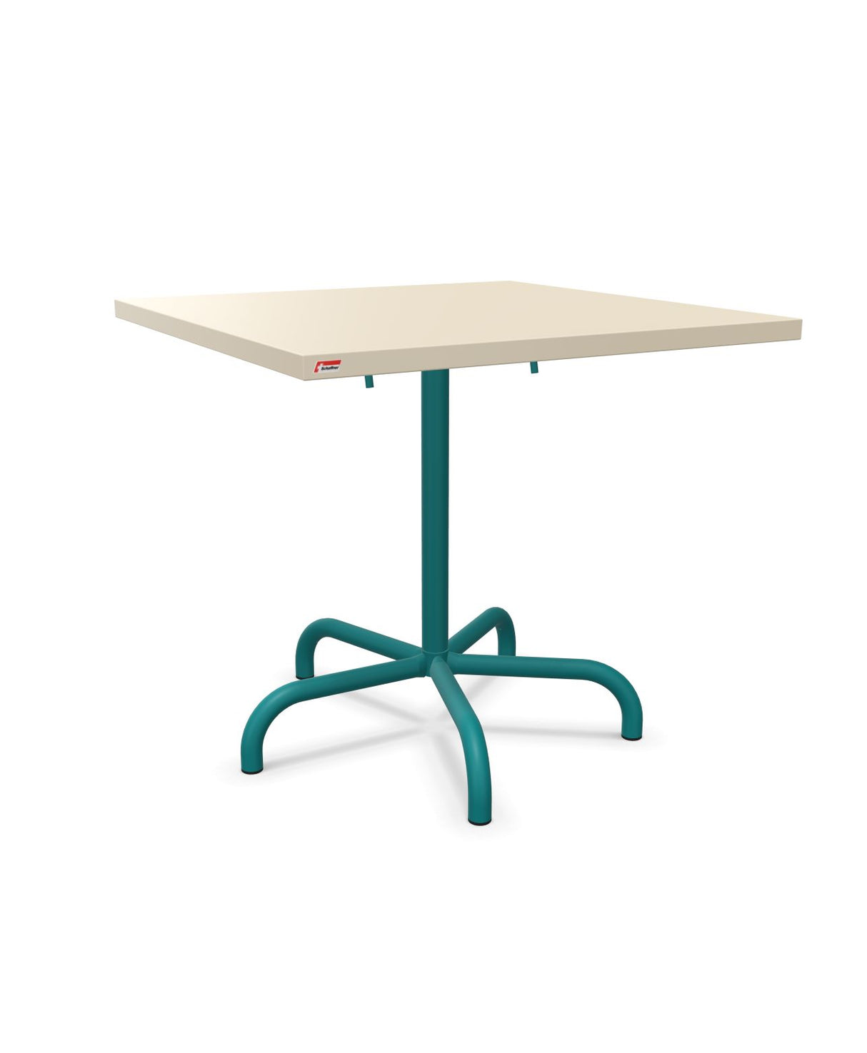 Schaffner Säntis Table repas rabattable 80x80cm Sable Pastel 15 Bleu Kali 56 