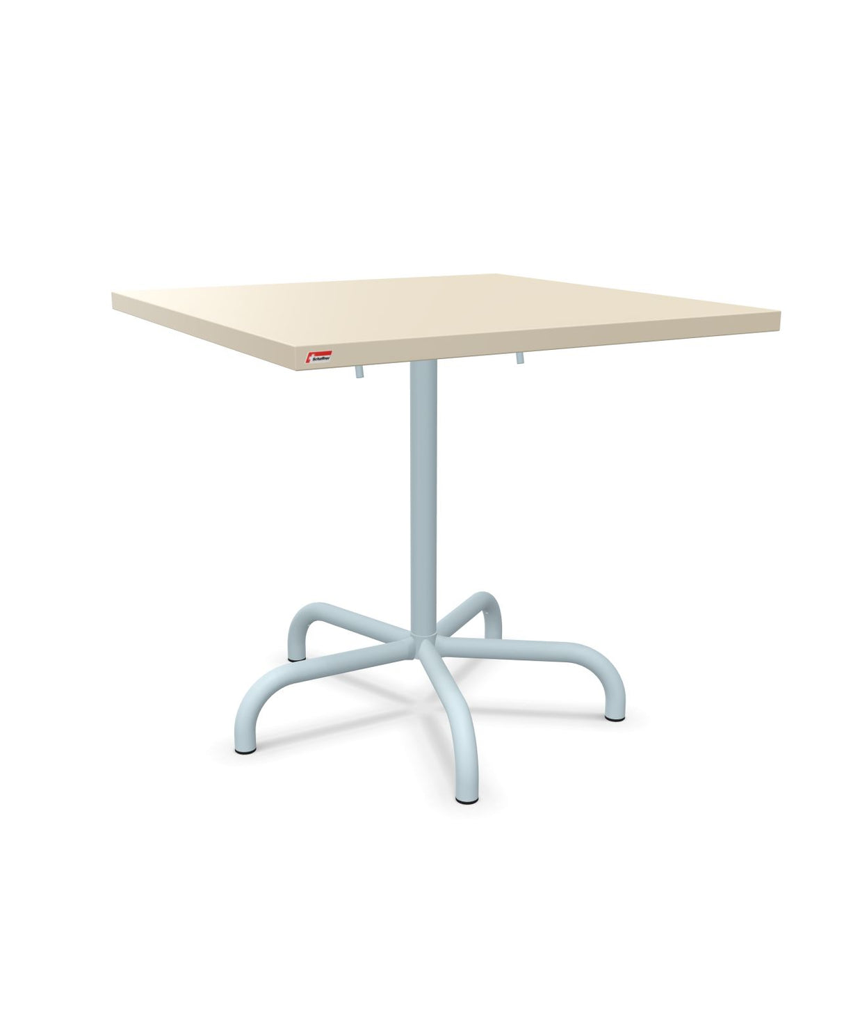 Schaffner Säntis Table repas rabattable 80x80cm Sable Pastel 15 Bleu Pastel 51 