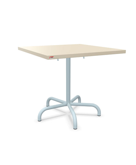 Schaffner Säntis Table repas rabattable 80x80cm Sable Pastel 15 Bleu Pastel 51 