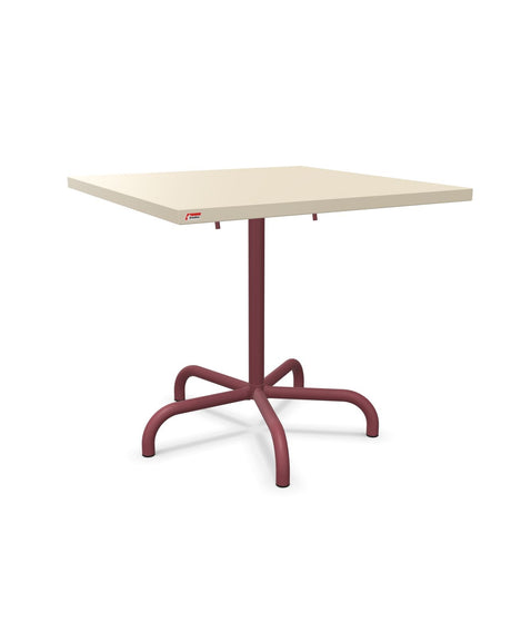Schaffner Säntis Table repas rabattable 80x80cm Sable Pastel 15 Bordeaux 38 