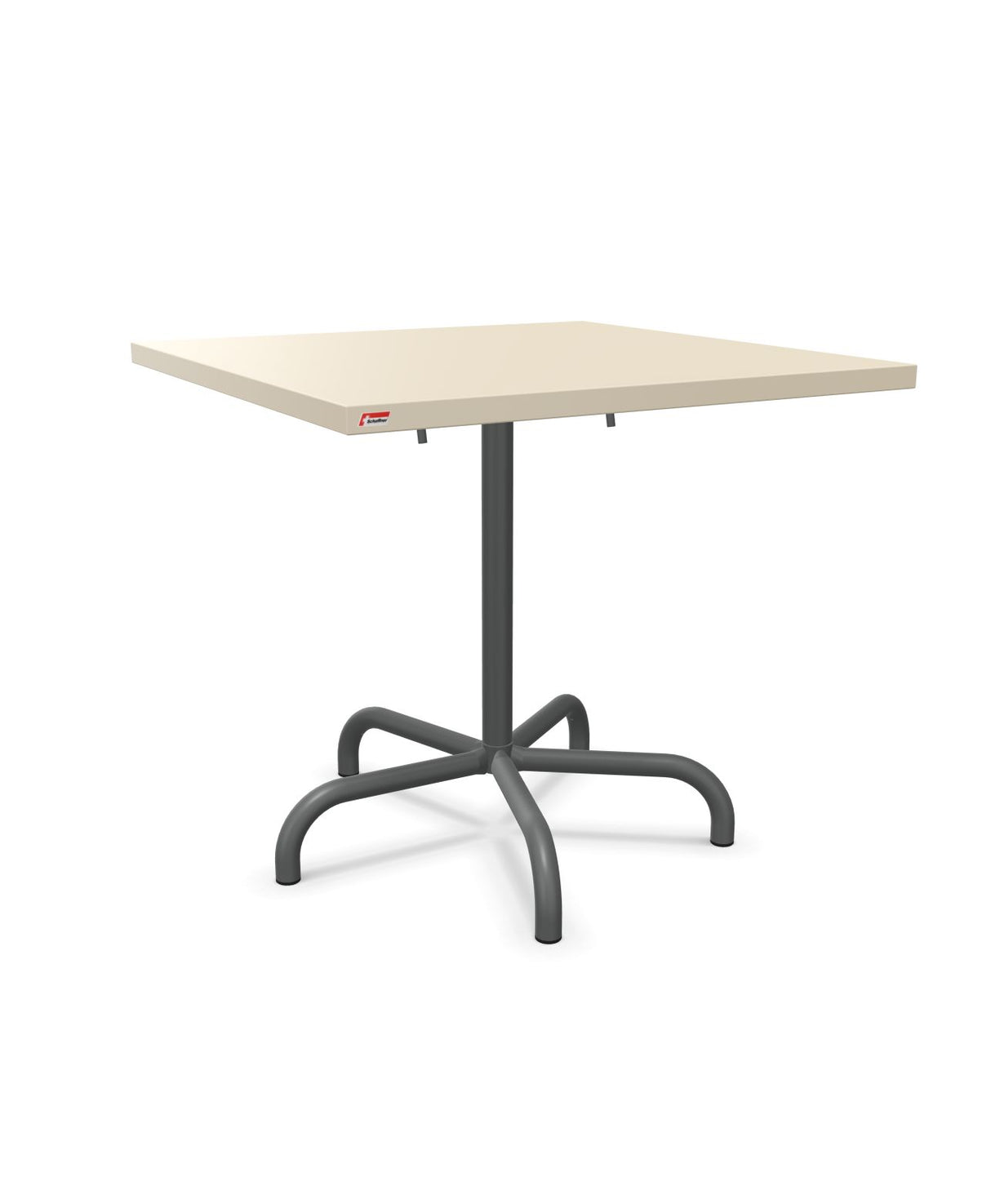 Schaffner Säntis Table repas rabattable 80x80cm Sable Pastel 15 Graphite 73 