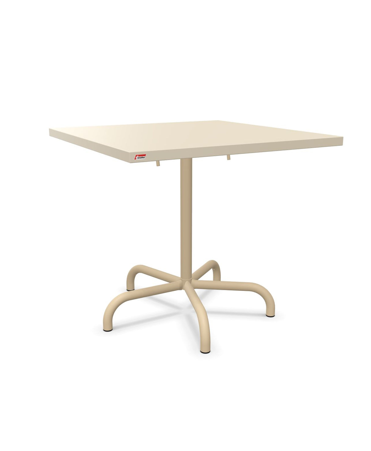 Schaffner Säntis Table repas rabattable 80x80cm Sable Pastel 15 Marron Pastel 83 
