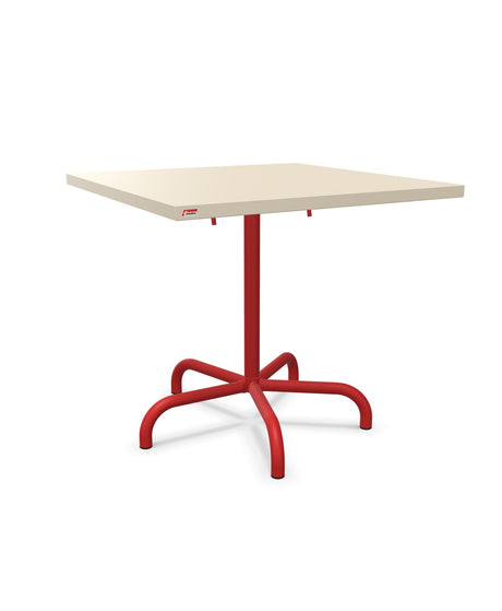Schaffner Säntis Table repas rabattable 80x80cm Sable Pastel 15 Rouge 30 