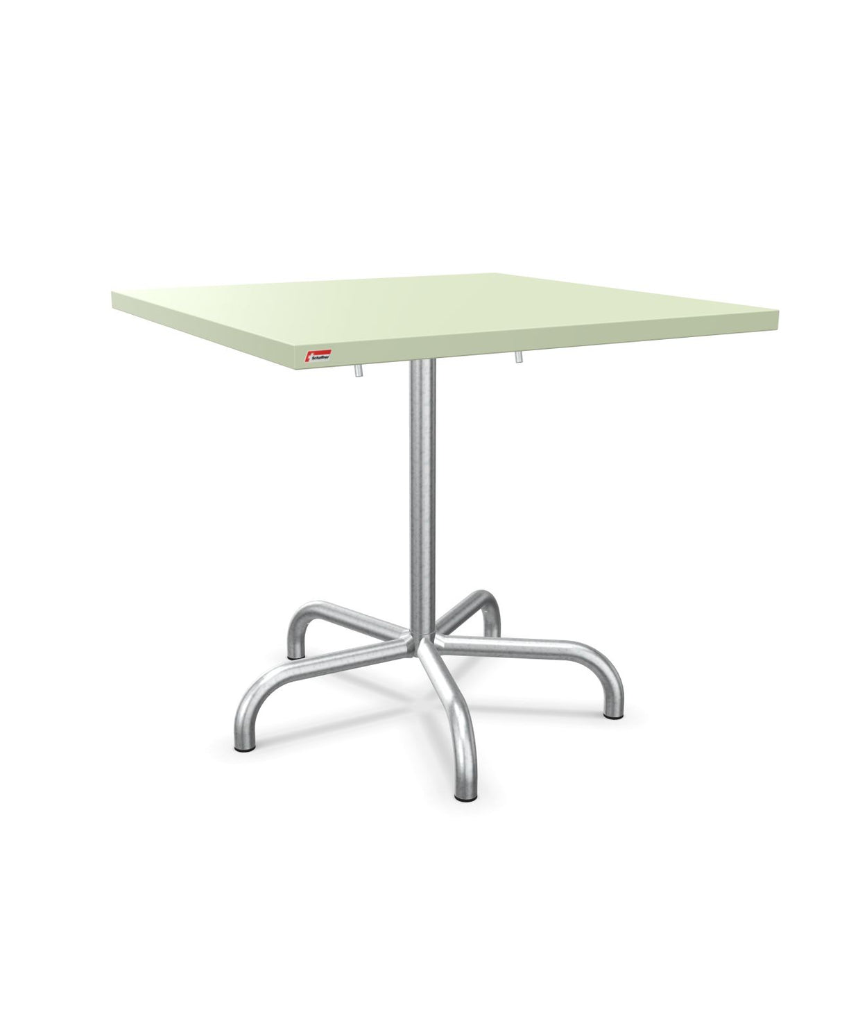 Schaffner Säntis Table repas rabattable 80x80cm Vert Pastel 64 Galvanisé à chaud 02 