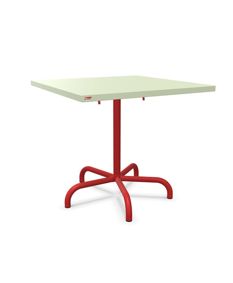 Schaffner Säntis Table repas rabattable 80x80cm Vert Pastel 64 Rouge 30 