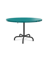 Schaffner Säntis Table repas rabattable Ø117cm Bleu Kali 56 Anthracite 77 