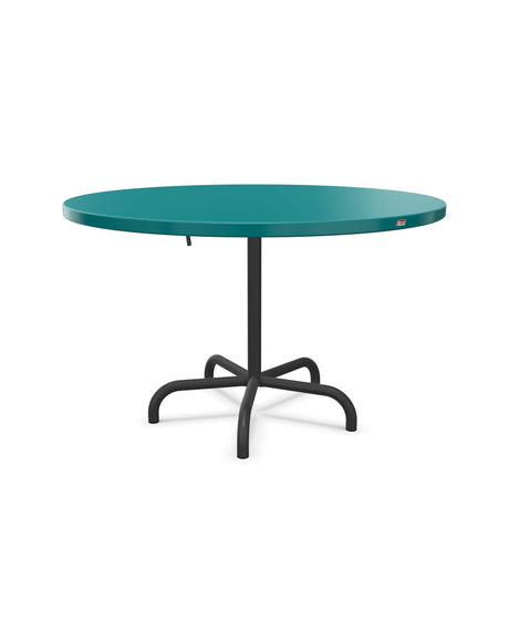 Schaffner Säntis Table repas rabattable Ø117cm Bleu Kali 56 Anthracite 77 