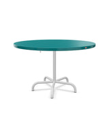 Schaffner Säntis Table repas rabattable Ø117cm Bleu Kali 56 Blanc 90 