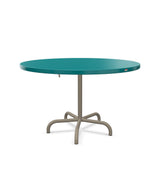 Schaffner Säntis Table repas rabattable Ø117cm Bleu Kali 56 Champagne 85 