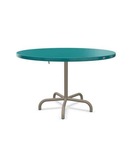 Schaffner Säntis Table repas rabattable Ø117cm Bleu Kali 56 Champagne 85 