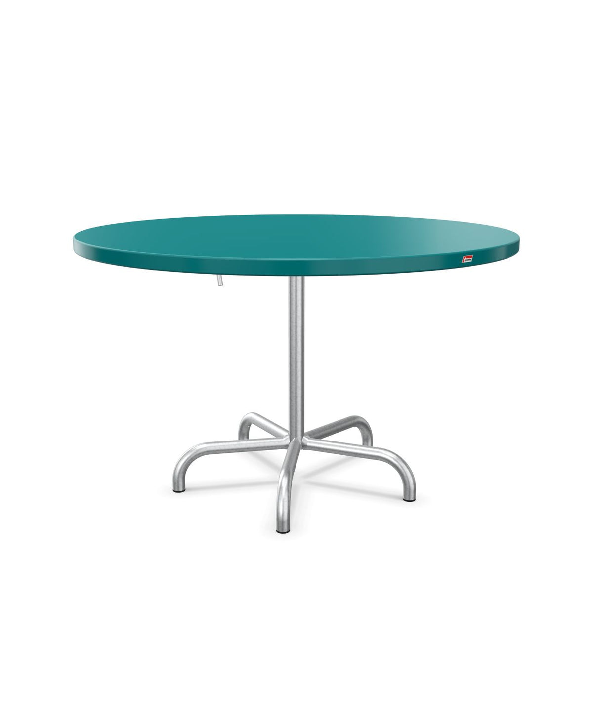 Schaffner Säntis Table repas rabattable Ø117cm Bleu Kali 56 Galvanisé à chaud 02 