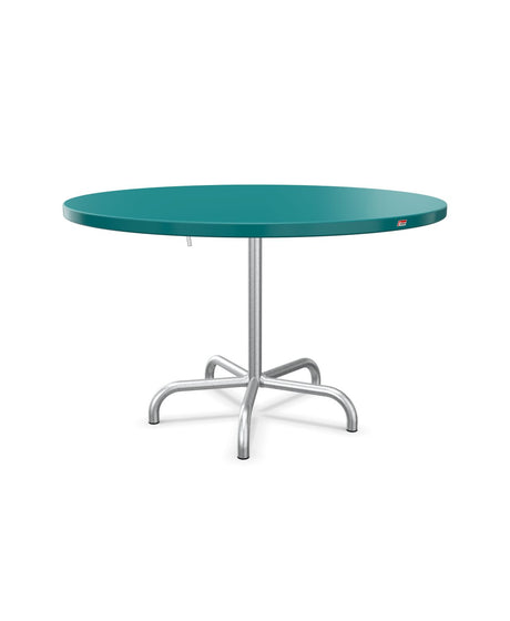 Schaffner Säntis Table repas rabattable Ø117cm Bleu Kali 56 Galvanisé à chaud 02 