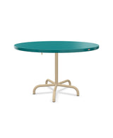 Schaffner Säntis Table repas rabattable Ø117cm Bleu Kali 56 Marron Pastel 83 