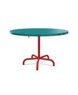 Schaffner Säntis Table repas rabattable Ø117cm Bleu Kali 56 Rouge 30 