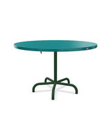 Schaffner Säntis Table repas rabattable Ø117cm Bleu Kali 56 Vert Sapin 66 