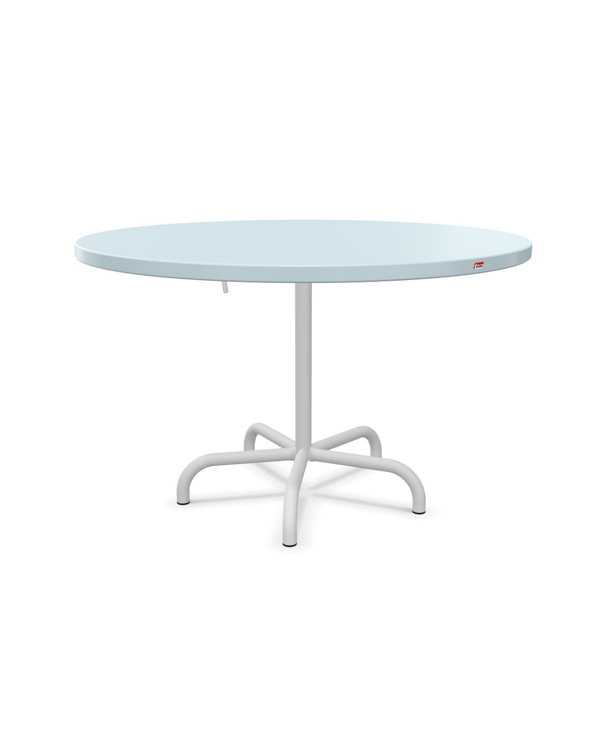Schaffner Säntis Table repas rabattable Ø117cm Bleu Pastel 51 Blanc 90 