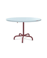 Schaffner Säntis Table repas rabattable Ø117cm Bleu Pastel 51 Bordeaux 38 
