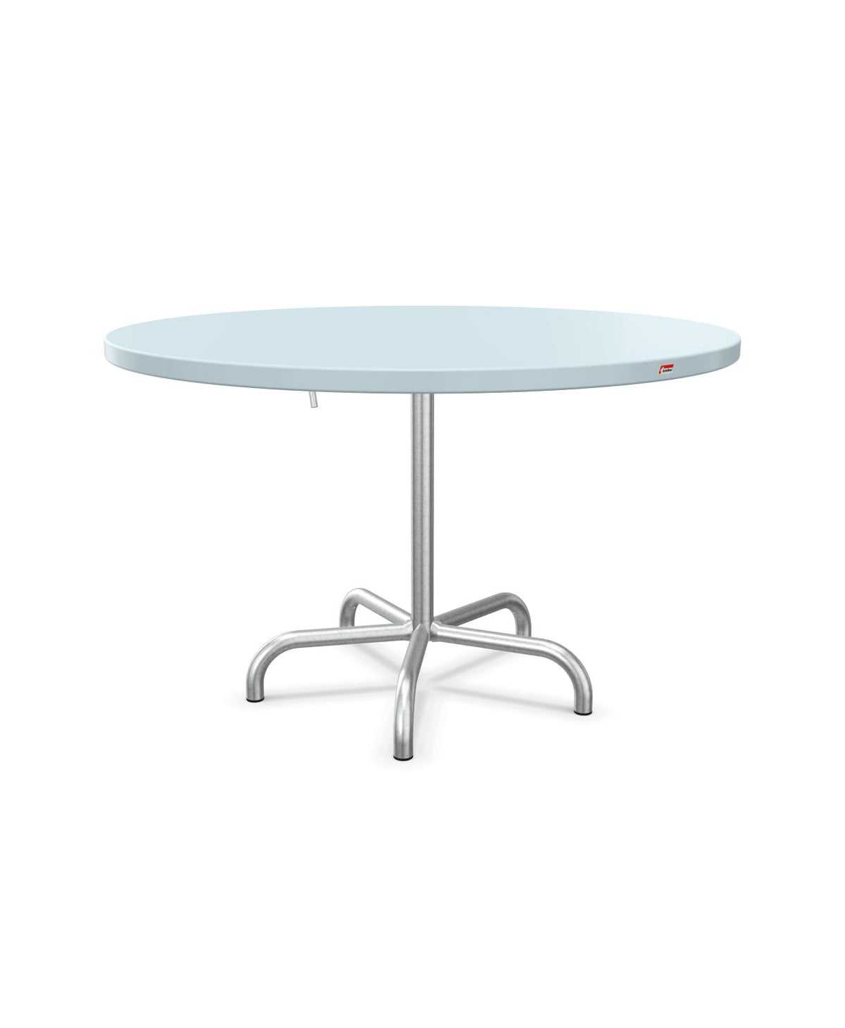 Schaffner Säntis Table repas rabattable Ø117cm Bleu Pastel 51 Galvanisé à chaud 02 