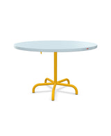 Schaffner Säntis Table repas rabattable Ø117cm Bleu Pastel 51 Jaune 11 