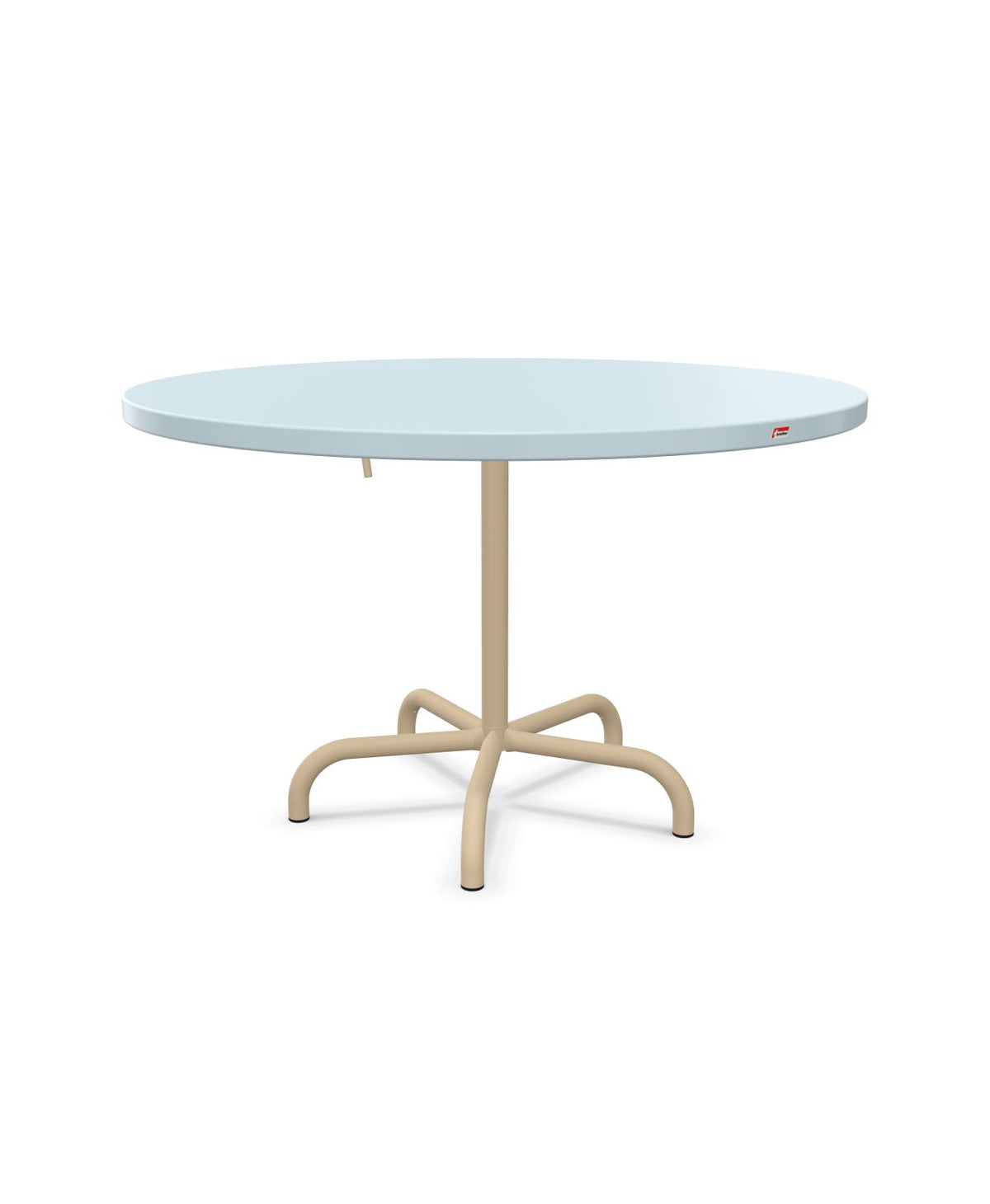 Schaffner Säntis Table repas rabattable Ø117cm Bleu Pastel 51 Marron Pastel 83 