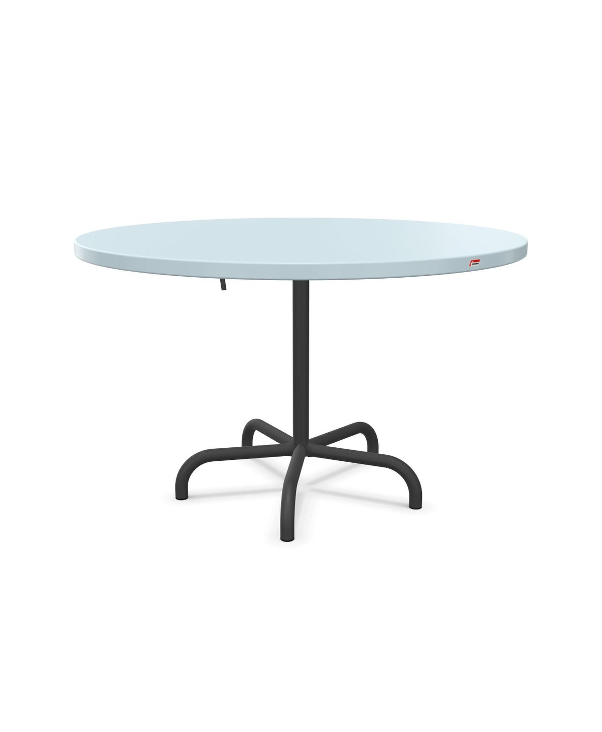 Schaffner Säntis Table repas rabattable Ø117cm Bleu Pastel 51 Noir 91 