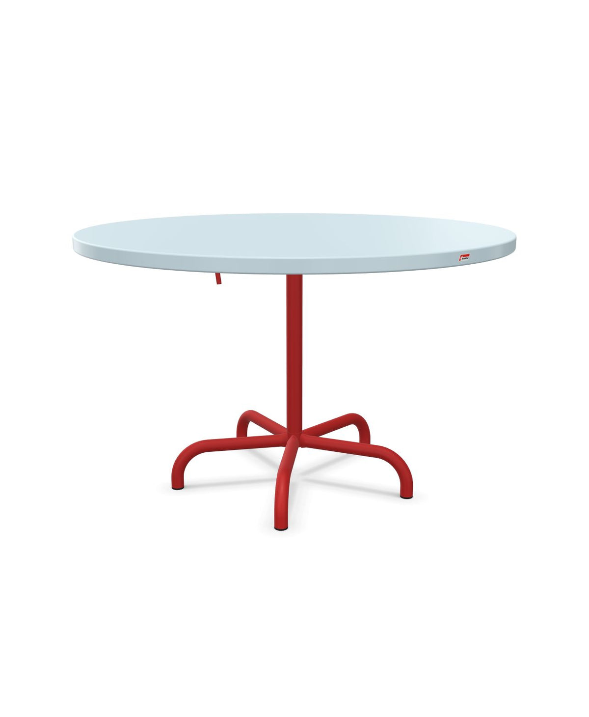Schaffner Säntis Table repas rabattable Ø117cm Bleu Pastel 51 Rouge 30 
