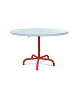 Schaffner Säntis Table repas rabattable Ø117cm Bleu Pastel 51 Rouge 30 