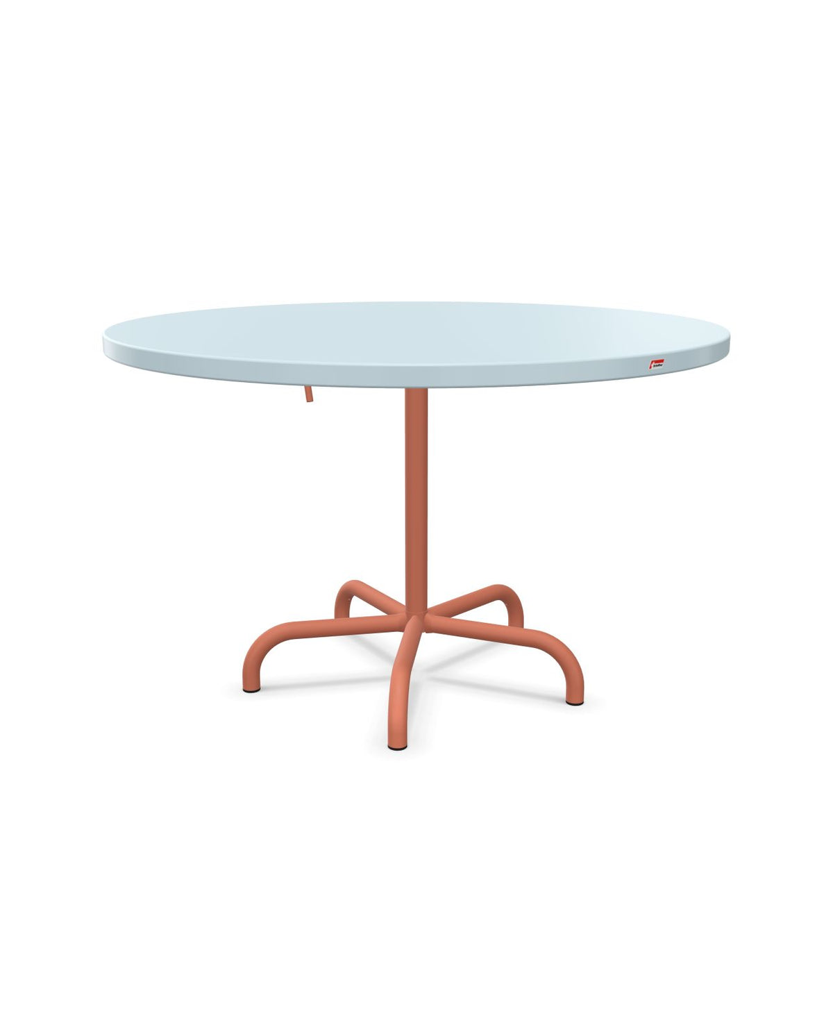 Schaffner Säntis Table repas rabattable Ø117cm Bleu Pastel 51 Terracotta 84 