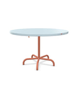 Schaffner Säntis Table repas rabattable Ø117cm Bleu Pastel 51 Terracotta 84 
