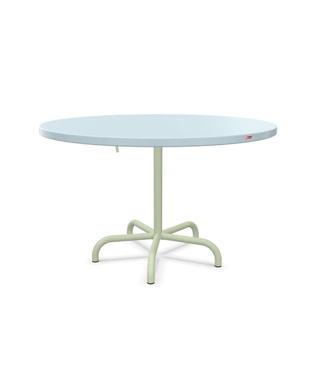 Schaffner Säntis Table repas rabattable Ø117cm Bleu Pastel 51 Vert Pastel 64 