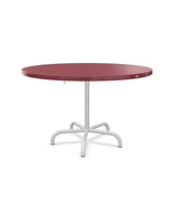 Schaffner Säntis Table repas rabattable Ø117cm Bordeaux 38 Blanc 90 