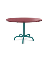 Schaffner Säntis Table repas rabattable Ø117cm Bordeaux 38 Bleu Kali 56 