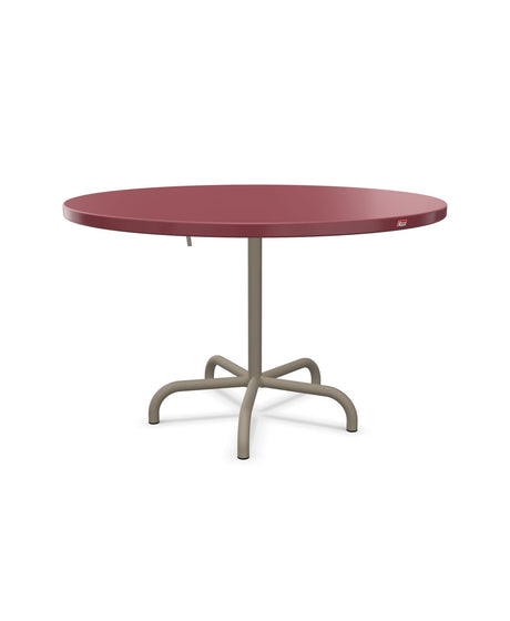 Schaffner Säntis Table repas rabattable Ø117cm Bordeaux 38 Champagne 85 