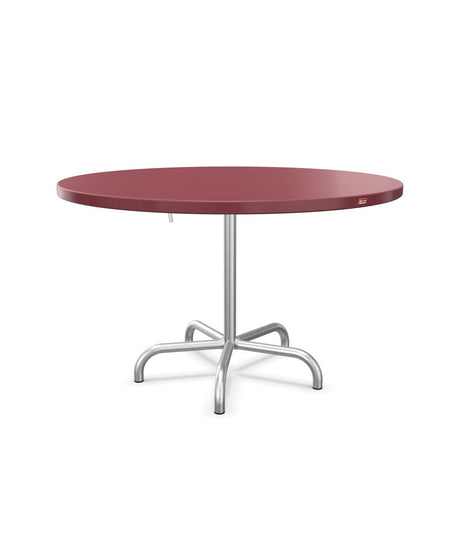 Schaffner Säntis Table repas rabattable Ø117cm Bordeaux 38 Galvanisé à chaud 02 